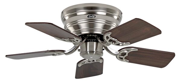 CasaFan Ventilator Classic Flat III crom periat 75 cm, Lemn, Camera de zi / sufragerie, Lemn, Vintage