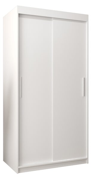 Dulap de haine 100 cm Toki (alb mat + alb mat). 1064789