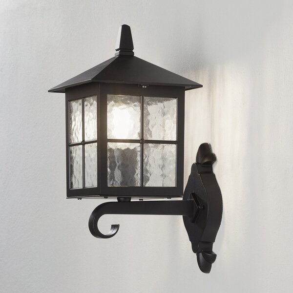 Elstead Aplică de exterior Winchester BL17, felinar sus, reglabil, Negru, Metal, Antichitate, Felinar