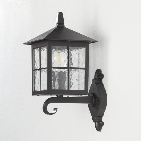 Elstead Aplică de exterior Winchester BL17, felinar sus, reglabil, Negru, Metal, Antichitate, Felinar