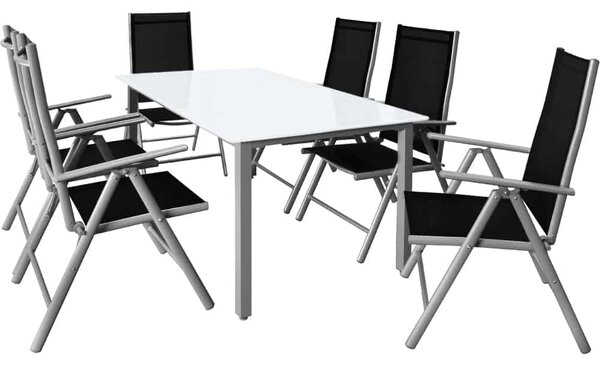 Deuba Set de grădină Bern 1+6 din aluminiu - argintiu
