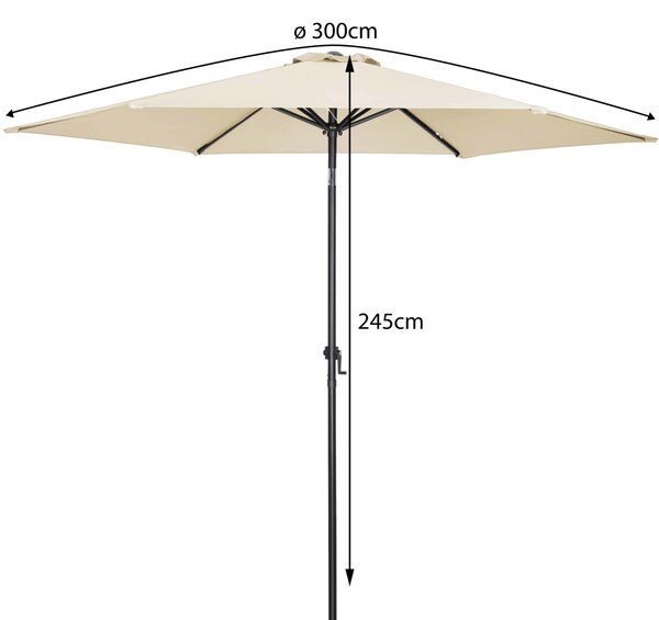 Deuba Umbrelă de soare de grădină Ø300cm - bej