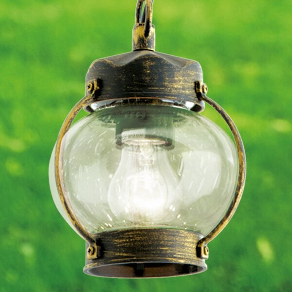 ORION Lampă suspendată Margerite de exterior, reglabil, Negru, Metal, Casă de țară / Rustic