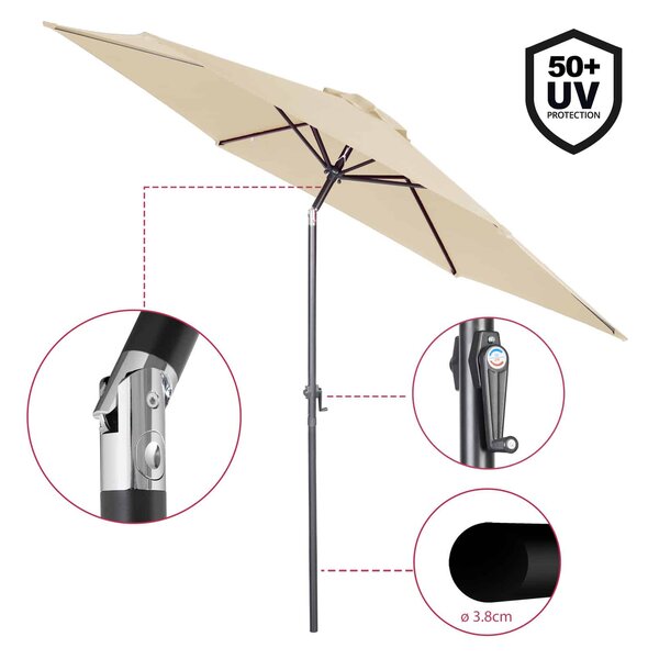 Deuba Umbrelă de soare de grădină Ø300cm - bej