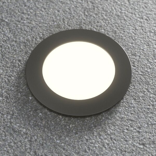 Fumagalli Proiector LED încastrare sol Ceci 120 negru CCT, Negru, Plastic, Modern, Corpuri de iluminat încastrate rotunde