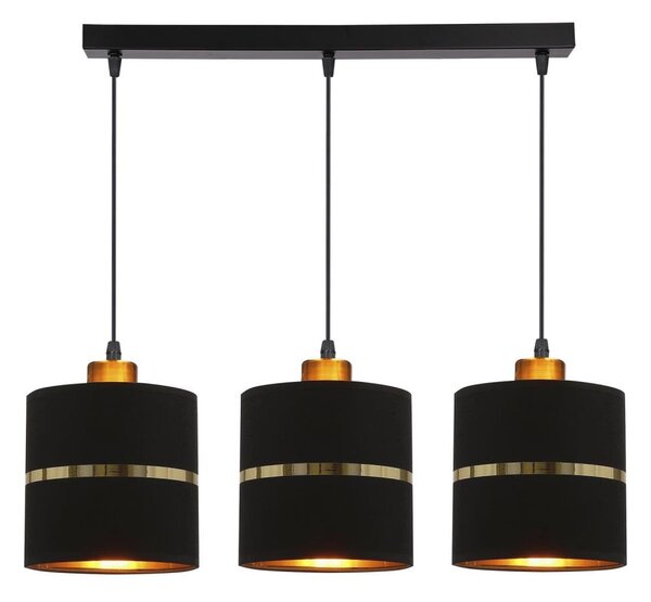 Lustră pe cablu ASSAM 3xE27/60W/230V negru