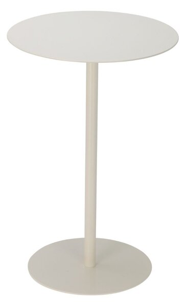 Masă laterală rotundă, alb, din metal, H&S Collection, 35xH53 cm – Design Minimalist