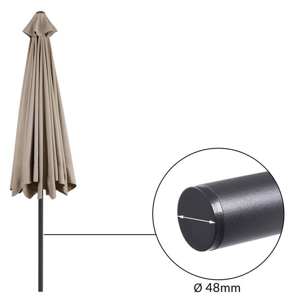 Deuba Umbrelă de soare de grădină Maui Ø330cm - taupe