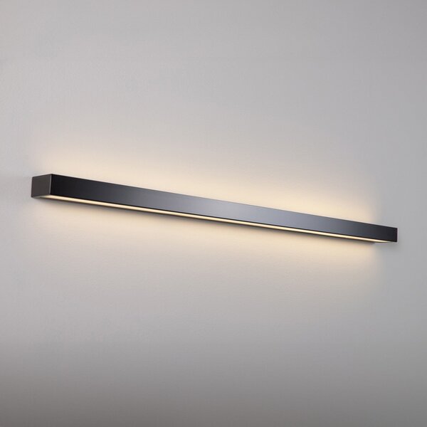 MCJ Aplică Mera LED, lățime 120cm, negru, 3000K, Negru, Hol, Metal, Modern