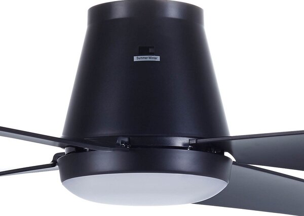 Beacon Lighting Ventilator de tavan cu LED Aria CTC, negru, 122 cm, silențios, Negru, Camera de zi / sufragerie, Plastic, Modern