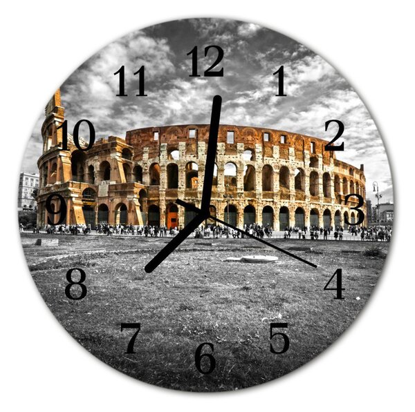 Ceas de perete din sticla rotund Colosseum Colosseum Gray