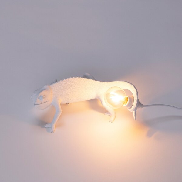 SELETTI Chameleon Lamp Going Up Aplică de perete LED, USB, Alb, Camera de zi / sufragerie, Plastic, Design