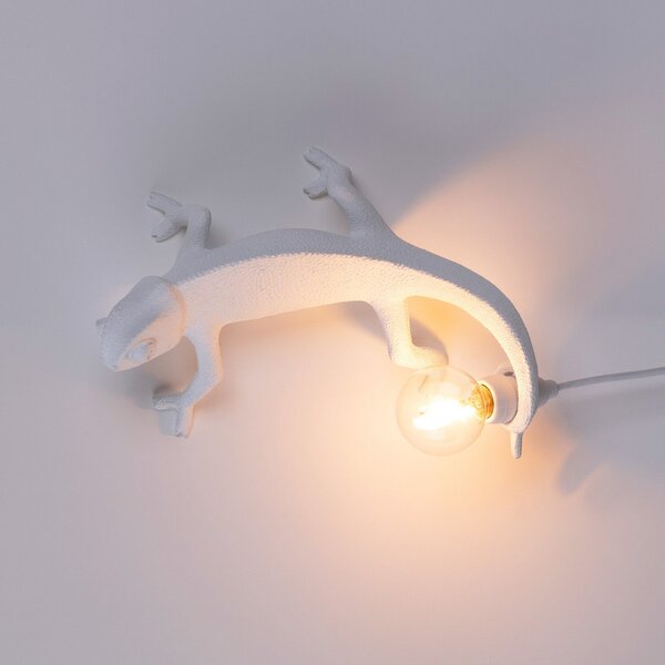 SELETTI Chameleon Lamp Going Up Aplică de perete LED, USB, Alb, Camera de zi / sufragerie, Plastic, Design