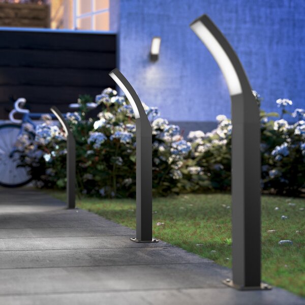Philips Lampă de perete Splay LED, 60 cm, 4.000 K, antracit, IP44, Negru, Metal