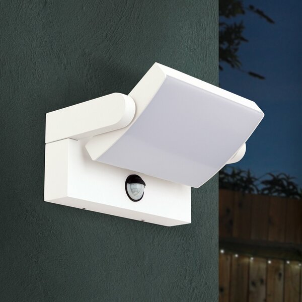 ORION Ginger aplică LED de exterior cu senzor, alb, IP54, Alb, Metal, Modern