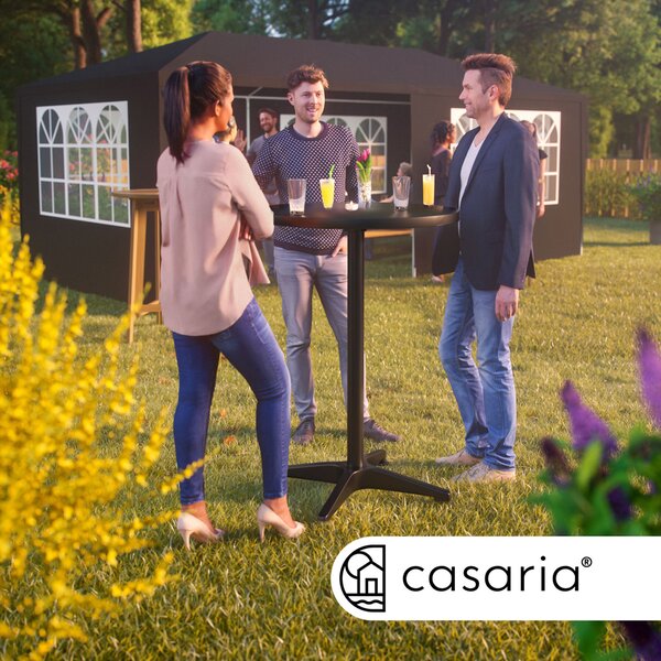 Deuba Masă de bar din aluminiu Ø60 cm - negru
