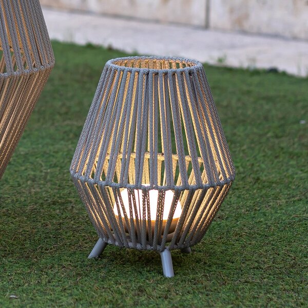 Newgarden Conta LED lampă de masă reîncărcabilă taupe 32cm, reglabil, Gri, Plastic, Modern, Tripod