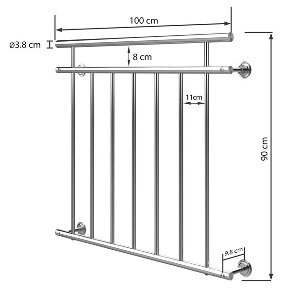 Deuba Balustrada balcon - 90x100 cm