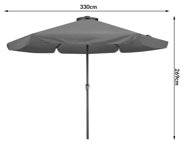 Deuba Umbrela de soare LED Atena Ø330cm - antracit