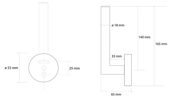 Sapho Sapho, suport pentru hârtie igienică de rezervă X-ROUND GOLD, auriu mat, XR701GB
