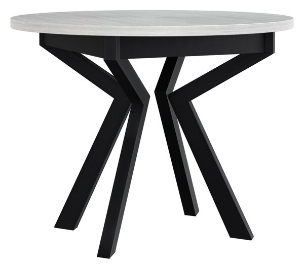 Masă Victorville 368Alb, Negru, 8cm, PAL laminat, Metal