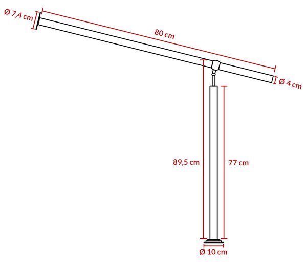 Deuba Balustrada pentru scari - 80 cm