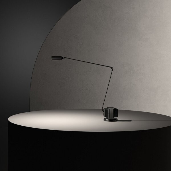 Lumina Daphine Lampă de masă cu LED 3.000K, negru, reglabil, Negru, Studiu / Birou, Metal, Modern