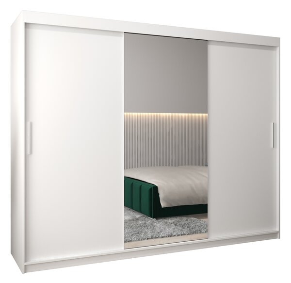 Dulap de haine 250 cm Toki 1 (alb mat + alb mat). 1064943