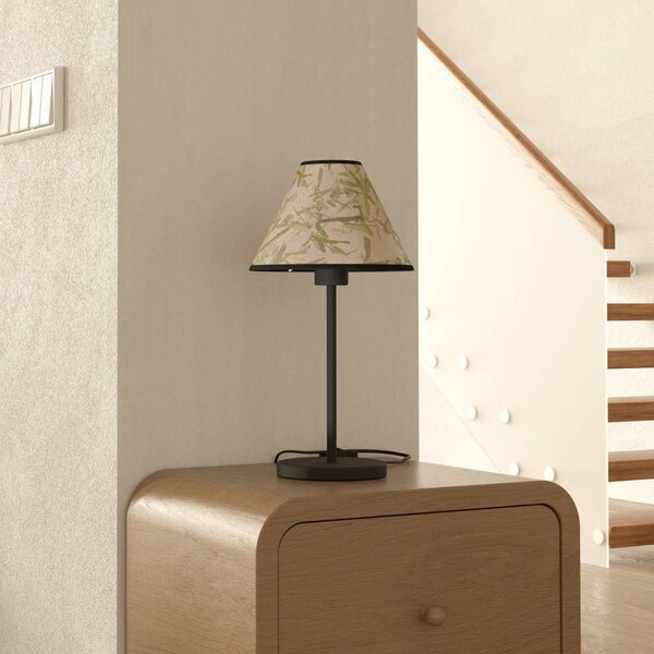 EGLO Oxpark lampă de masă, înălțime 41,5 cm, verde/alb/negru, Verde, Camera de zi / sufragerie, Țesătură / Textil, Modern