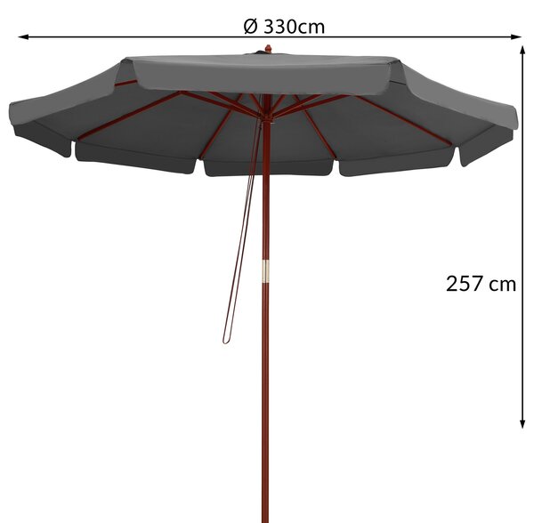 Deuba Umbrelă de soare de grădină Ø330cm - antracit