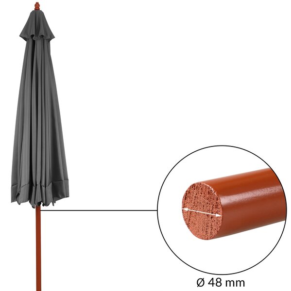 Deuba Umbrelă de soare de grădină Ø330cm - antracit