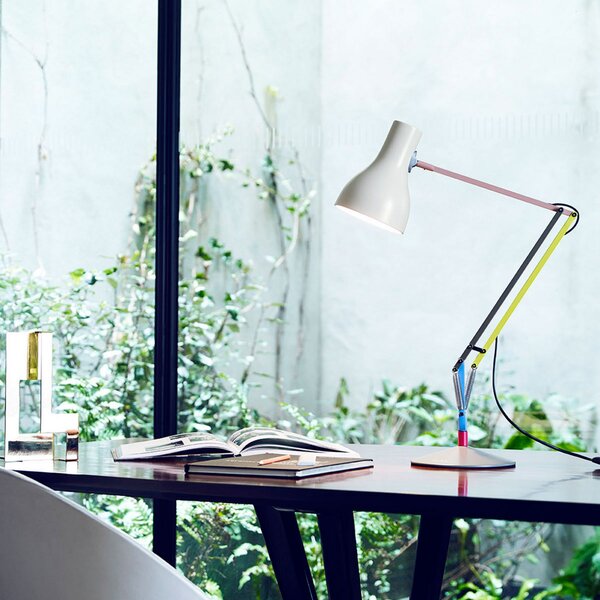 Anglepoise Lampa de masă tip 75 Mini, gri deschis, 70 cm, Multicolor, Studiu / Birou, Metal, Design, Umbră de masă