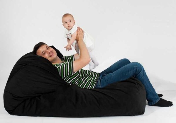 Fotoliu Yoga XL, Material Textil - Black Velvet
