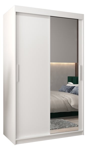 Dulap de haine 120 cm Toki 2 (alb mat + alb mat). 1064971