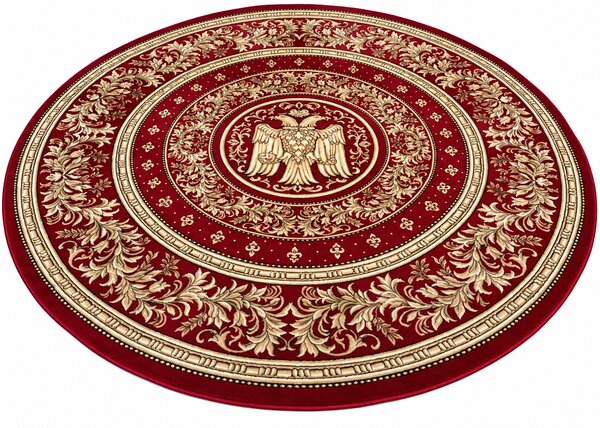 Covor Bisericesc Rotund cu Vultur Bicefal, Roșu-Grena - Pentru Altar și Biserică, Model 15032 210 200x200