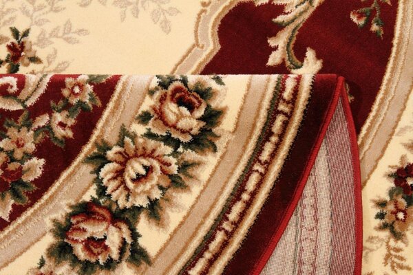 Covor Clasic Sufragerie, Model Lotos 574 210 Rosu, Oval Rosu, 100x200