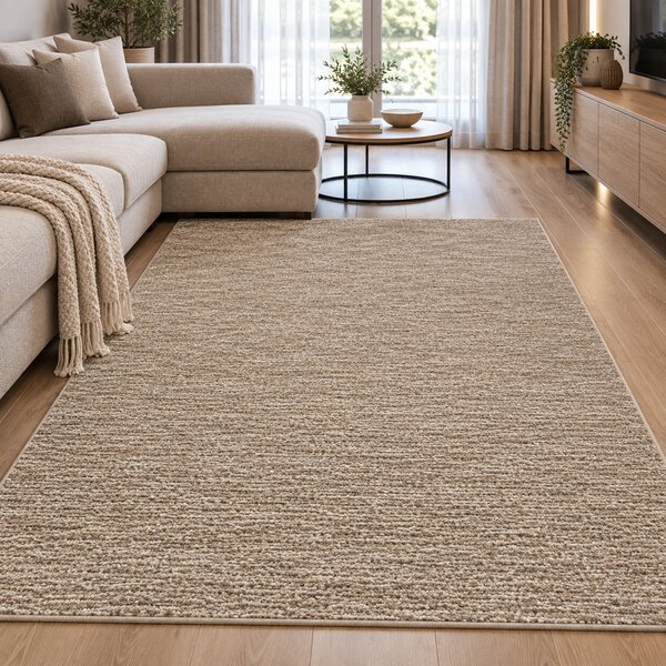 Covor Living Dormitor, Model Daffi 13099 120 , Dreptunghiular, Bej Maro Dreptunghi, 80x150