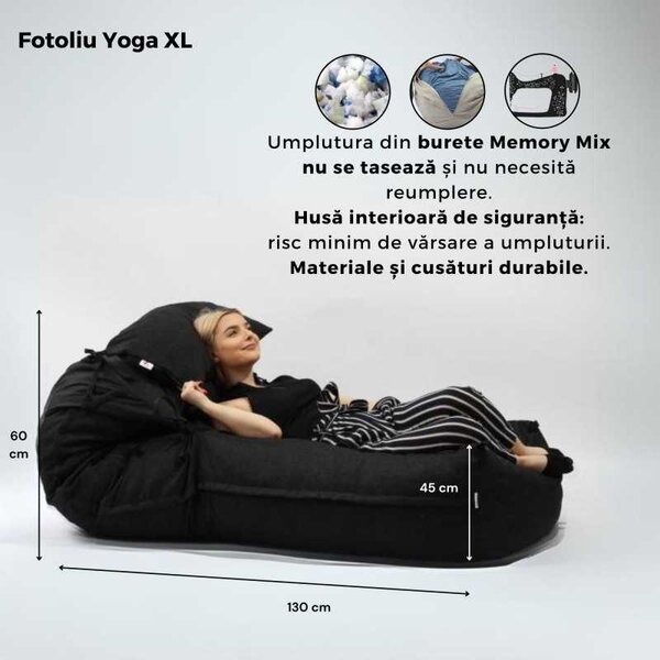 Fotoliu Yoga XL si Perna, Material Impermeabil - Red