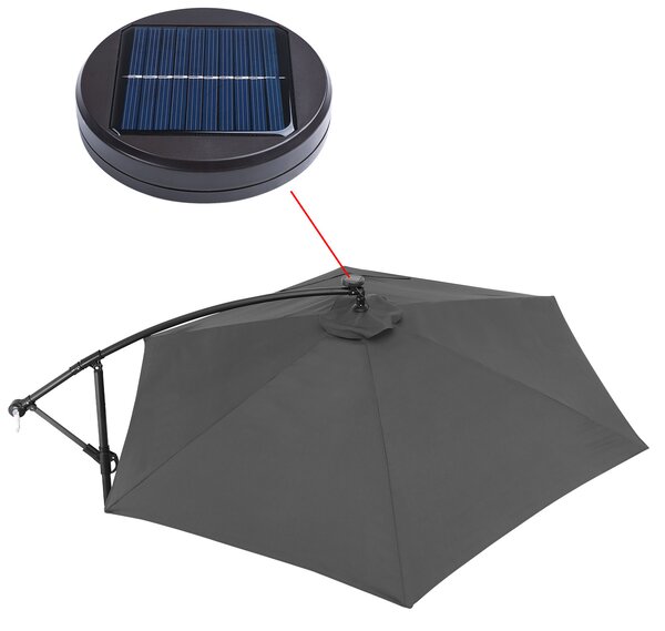 Deuba LED umbrelă de soare Mali Ø350 cm - antracit