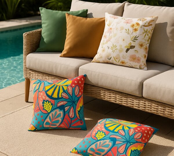 Perna de exterior ELAROSA 45x45 cm, crem