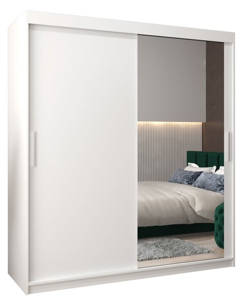Dulap de haine 180 cm Toki 2 (alb mat + alb mat). 1064999