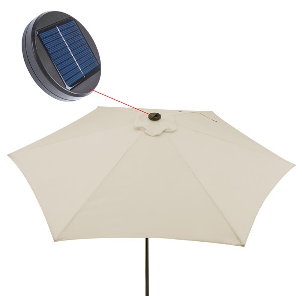 Deuba Umbrela de soare LED Miami Ø270cm - bej