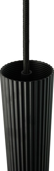Nordlux Suspensie Vico, cu patru lumini, lungă, metal, negru, reglabil, Negru, Camera de zi / sufragerie, Aluminiu