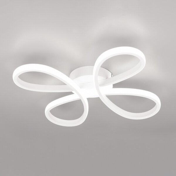 Trio Lighting Plafonieră Fly LED, alb mat, 4.000 K, 40 cm x cm, reglabil, Alb, Camera de zi / sufragerie, Metal, Modern