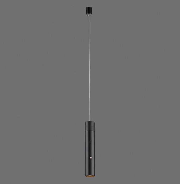 JUST LIGHT. GmbH Lampă suspendată LED cu baterie reîncărcabilă Attach, negru, fier, reglabil, Negru, Camera de zi / sufragerie, Metal, Modern
