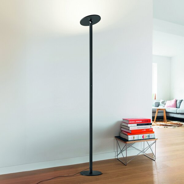 Fabas Luce Regina Lampadar LED, negru, CCT, dimabil, înălțime 180 cm, reglabil, Negru, Camera de zi / sufragerie, Metal, Modern