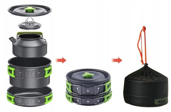 Set de ustensile de camping 16in1