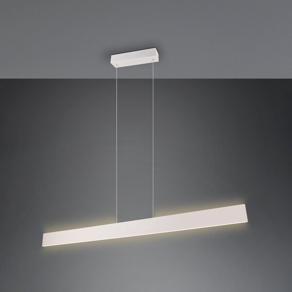 Trio Lighting Galway LED lampă suspendată, gri deschis, sus/jos, CCT, metal, reglabil, Gri, Camera de zi / sufragerie, Metal, Modern
