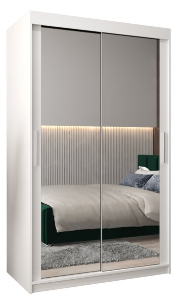 Dulap de haine 120 cm Toki 3 (alb mat + alb mat). 1065055