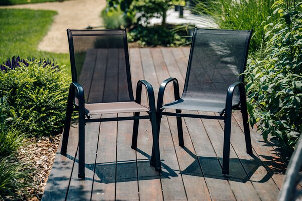Set 4 bucati scaune de gradina TAVERNO negre